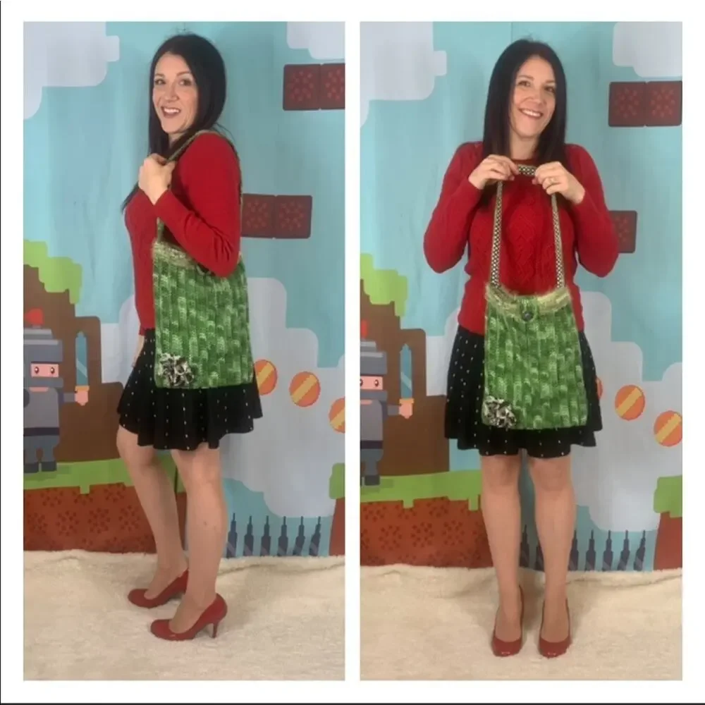 Handmade green crochet